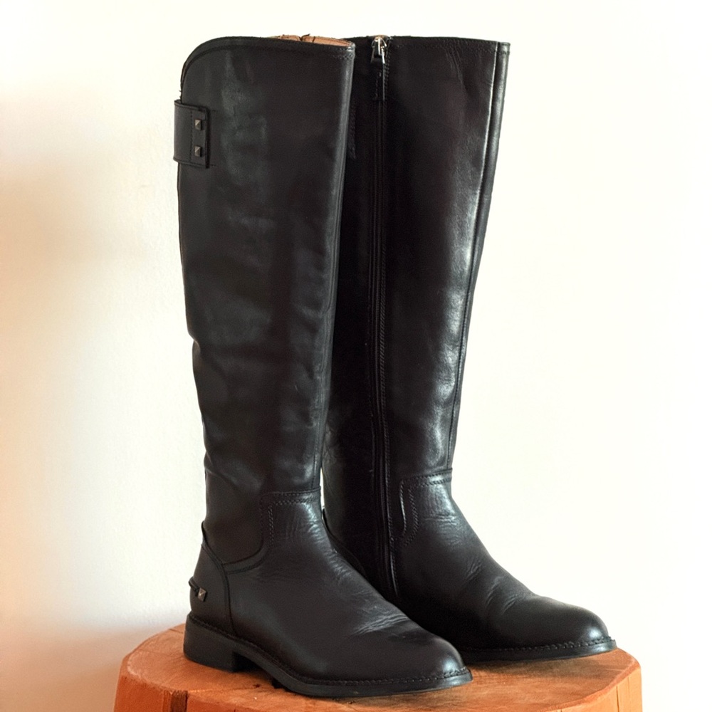 Franco Sarto Henrietta Black Riding Boots